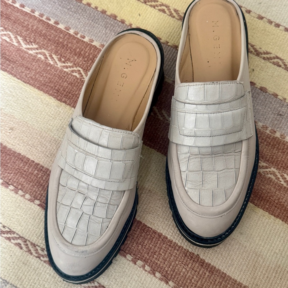 M.Gemi Crocodile-Embossed Women’s Lug Sole Loafers